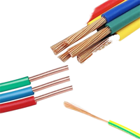 Câble d'alimentation électrique 1*2.5mm2 300V 500V, conducteur en cuivre toronné nu isolé en PVC pour ordinateur industriel basse tension