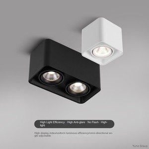 Lámpara de Tubo LED Moderna de 40W/70W, Cabezal Simple/Doble, Cuadrada, 15W, Antideslumbrante, Ajustable, para Hotel, Montaje en Superficie, Clasificación IP65, Alta - Product Image 2