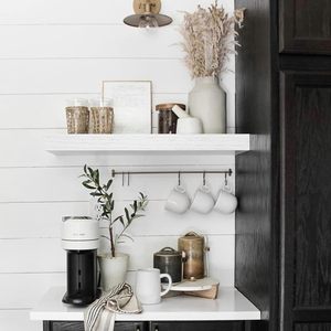 Étagères murales flottantes modernes en bois <span class=keywords><strong>blanc</strong></span> sculpté, moulées par injection, avec quatre niveaux pour le rangement d'outils - Product Image 5