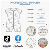 Zhengpai Zachte Ademend Korte Mouw Baby Rompertje Kleurrijke Babykleding Groothandel