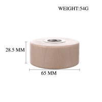 Cylindre de luxe transparent vide de 50ml, 100ml, 150ml, 200ml, contenant en verre avec couvercle en bois, vente en gros, livraison gratuite
