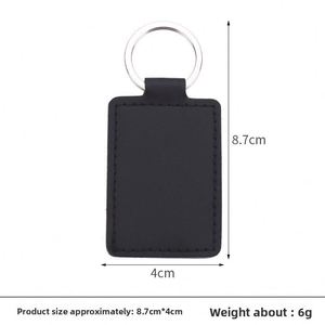 Custom Logo Solid Color <b>Leather</b> <b>Keychain</b> & Scissor Case with Embossed Heat Press Design Multi-color Optional PU <b>Leather</b> Keyring - Product Image 2