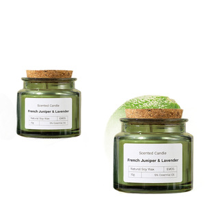 Bougie parfumée en cire de soja en bouteille verte, best-seller transfrontalier, vente en gros, style européen et américain, articles d'ameublement. - Product Image 5