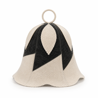 Chapeau de sauna de luxe en feutre de laine, design tulipe, accessoire de sauna pour centre de bien-être, hôtel, spa et retraite