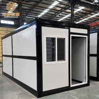 Casa Contenedor Plegable de Acero Modular, Oficina Móvil Prefabricada, Dormitorio, Instalación Rápida en 10 Minutos, Directo de Fábrica, 20 Pies