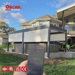 Carpa para Exteriores Resistente a la Intemperie con Estructura Metálica y Pérgola Retráctil Estilo Romano para Jardín, Patio y Picnics - Product Image 1