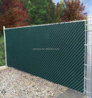 Clôture de Confidentialité en Maille Chaînée Robuste en Fil Galvanisé avec Lames de Confidentialité en PVC pour Ferme, Ranch, Jardin et Aménagement Paysager