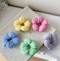Doux Solide Couleur Plaid Dot Stripe Fleur Chouchous Mignon Cheveux Cravates pour Bébé Filles À La Mode Cheveux Accessoires pour Enfants