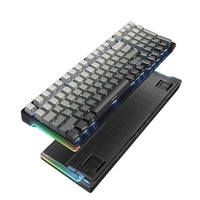 Clavier mécanique filaire dédié au gaming de bureau, interface USB, interrupteurs hot-swap, matériau ABS, touches latérales imprimées, gris brume dégradé