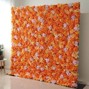 Red Pink <b>Flower</b> <b>Wall</b> Wholesale Romantic Artificial <b>Flower</b> <b>Wall</b> For Wedding Indoor Outdoor Birthday Party Decoration - Product Image 3