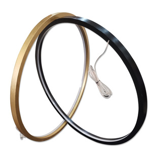 Aluminum Alloy Round Painting <b>Frame</b> Brushed Gold <b>Black</b> Lightweight Metal <b>Frame</b> With Led Light Strip Profile - Product Image 1