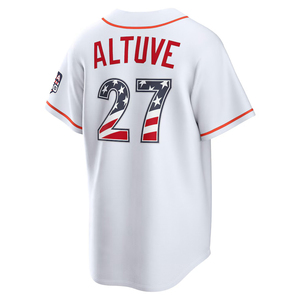 Maillots de baseball personnalisés brodés et cousus pour le 4 juillet 2026 à Houston, États-Unis – Uniformes sur mesure # 27 Altuve - Product Image 3