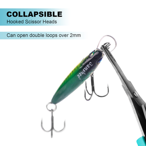 Có Thể Gập Lại Câu Cá Kéo Màu Đen Titan Mạ Thép Không Gỉ Mở Vòng Thiết Kế Biểu Tượng Tùy Chỉnh Dây Câu Cá Cắt - Product Image 5