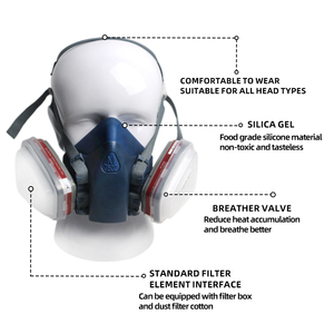 Vaultex PPE Best Quality Breath Masks Customized Logo Filtration Silicone Chemical Mask <strong>Respirators</strong> - Product Image 6