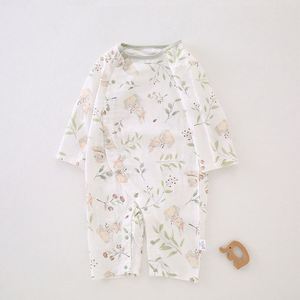 Ropa de Verano para Bebés Recién Nacidos, 70% Bambú, 30% Algodón de Fibra Larga, Mameluco Corto Estampado para Bebé, <span class=keywords><strong>Pijama</strong></span> Súper Suave y Fresco - Product Image 2