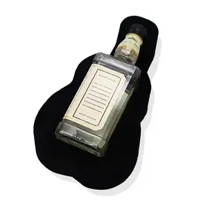 Custom Luxury Black PVC PS Flocking Blister insert tray wine bottle perfume packaging