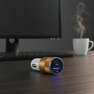 Caricabatterie da <span class=keywords><strong>Auto</strong></span> USB-C PD 3.1A 5V Portatile per <span class=keywords><strong>iPhone</strong></span> Samsung e Altri Telefoni, Caricatore USB QC3.0 per <span class=keywords><strong>Auto</strong></span> - Product Image 4