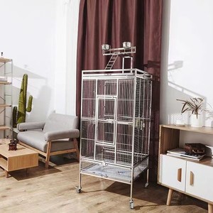 Gabbia di Lusso in Acciaio Inox 304 per Pappagalli e Storni, Grande/Extra Grande per Allevamento con Gabbia Media - Product Image 3