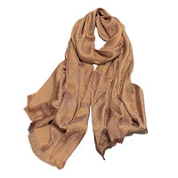Hijab en jacquard de qualité supérieure, châle en polyester imitation soie dorée, écharpe respirante anti-UV pour femmes