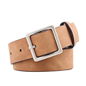 <span class=keywords><strong>TEMU</strong></span> donna stile coreano Vintage fibbia quadrata cintura semplice moda Versatile con Texture opaca lega di vendita calda fibbia - Product Image 3