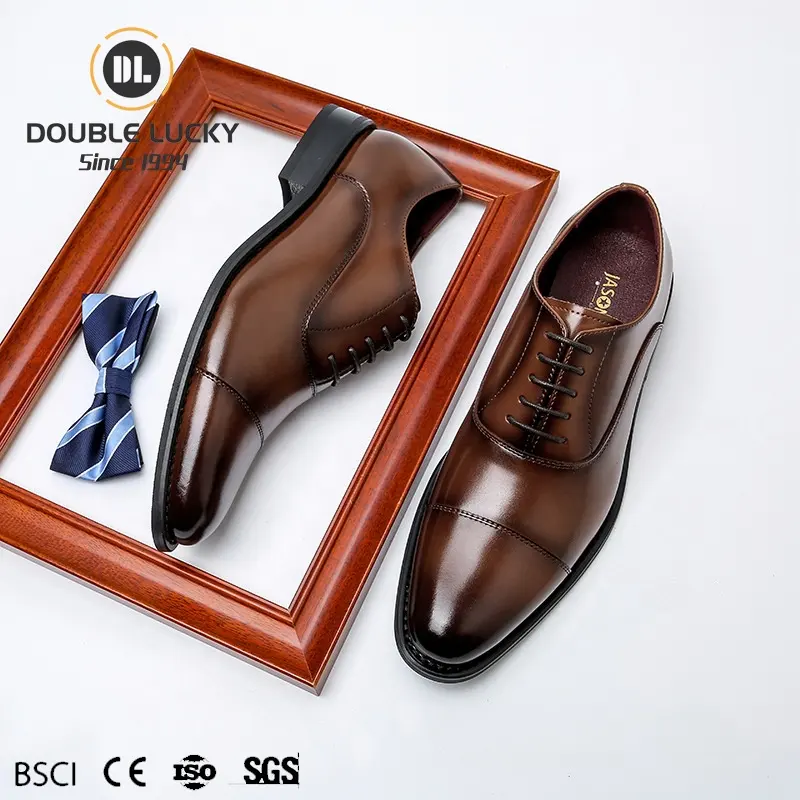 Double Lucky Zapato De Vestir Hombr Wholesale Office Shoes Men Formal Comfortable Casual Leather Men's Dress Shoes & Oxford