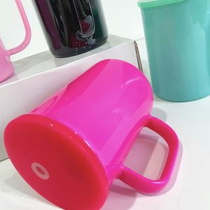 Taza de Vidrio Sublimable de 17 oz, Color Macaron Sólido, con Tapas de PP para Envolturas de Vinilo UV DTF - Product Image 2