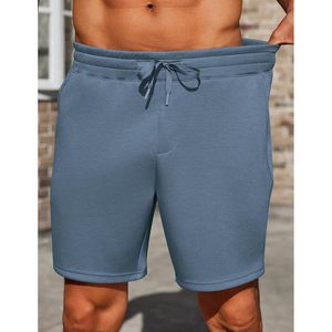 FOXA Mens <b>Lounge</b> Sweat Shorts 7 Inch Elastic Waist Gym Workout With Drawstring Breathable Cotton Casual Shorts - Product Image 3