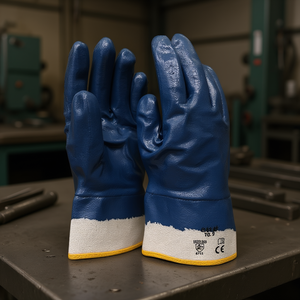 Ttake Jersey Knit Gloves With Nitrile Coating Protective Gloves Size 9 For Industrial Use - Product Image 3