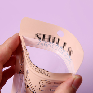 Tùy chỉnh túi dây kéo mỹ phẩm không phí tấm in kỹ thuật số lá nhôm xem cửa sổ đứng lên túi - Product Image 4