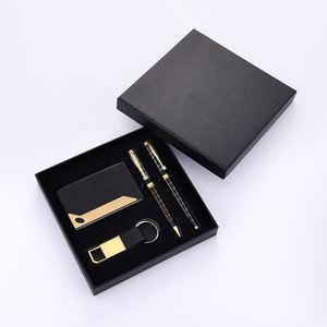 Coffret Cadeau d'Entreprise Haut de Gamme avec Porte-clés, Porte-cartes et Stylo Métallique de Signature, Coffret Cadeau en Cuir pour Salon Professionnel - Product Image 2