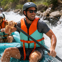Chaleco Salvavidas para Rafting en Aguas Bravas 120-150N, PFD de Neopreno con Espuma de Celda Cerrada NBR para Kayak y Rescate Acuático
