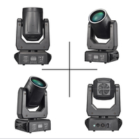 Lumière de scène LED Beam 250W Ring 18 Prisms Lyre Spot Moving Head Light 15 Gobos DMX Rotating Effect RGBW Dj Stage Light Disco Party