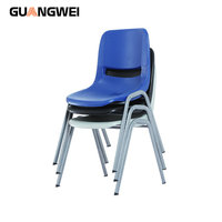 GUANGWEI Chaise d'étude moderne durable empilable pour étudiants en plastique épais Tableau d'écriture Salle de classe Bureau à domicile Chambre à coucher