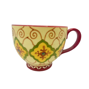 Boho Style 15 oz Handpaint Ceramic Milk Mugs Hand Drawn Persian Design Cute Gift Dishwasher Safe Eco-Friendly - Product Image 4