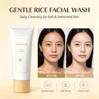 Crème Nettoyante Visage au Riz Bio Naturel – Nettoyage en Profondeur, Apaise, Hydrate, Anti-Acné, Exfoliante – Format Voyage pour Tous