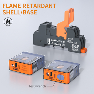Lanjoo J13A series, relay bantu voltase menengah 5pin 8pin 10A 12A DC12V DC24V AC220V kunci pas tes dan tegangan kustom - Product Image 5
