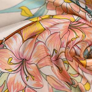 <span class=keywords><strong>Foulard</strong></span> en soie pour femme 100% personnalisé <span class=keywords><strong>foulard</strong></span> en soie carré avec motif d'impression numérique et logo pour l'été - Product Image 5