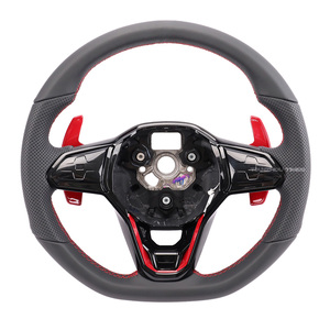 Tay lái bằng da tùy chỉnh tương thích với Volkswagen VW GOLF 4 5 6 6R 7 7R 7.5 8 r Polo <span class=keywords><strong>GTI</strong></span> GTD MK4 8 7 6 5 MK7 MK8 Scirocco - Product Image 4