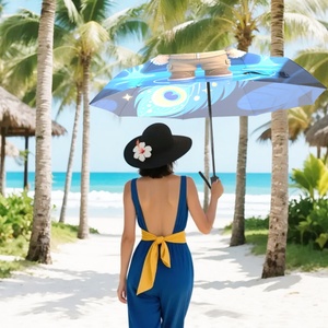 Custom Printed <b>Umbrella</b> Personalized Logo Promotional Gifts <b>Automatic</b> Open Compact Folding Design for Advertising Events - Product Image 2