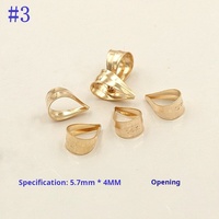Offre Spéciale Bijoux : Petits Bails en Or Massif 14 carats avec Anneau Fermé pour Connecter Pendentifs et Fermoirs pour la Fabrication de Bijoux