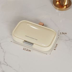 Green Custom Logo 6 Compartment Capsule Pill Container PP/ABS <b>Plastic</b> Travel Medicine Pill Case With Multiple <b>Pockets</b> - Product Image 2