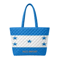 Sac fourre-tout matelassé avec drapeau du Honduras, sacs à main de travail pour femmes, sacs fourre-tout légers à ouverture supérieure pour les voyages, l'université et la plage
