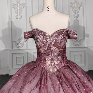 ชุดราตรีออกงานปาร์ตี้แบบเปิดไหล่ทรงบอลกาวน์ รุ่น Jancember 9852 Lace Sweetheart - Product Image 6