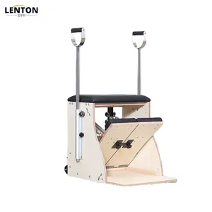 Venta al por mayor estable Pilates silla de madera de arce blanco estudio en casa ejercicio pilates silla muelles