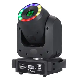 100W LED SPOT con anillo LED Luz de cabeza móvil con sonido activado haz de luz DMX