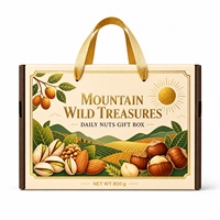 Coffret Cadeau de Noix Quotidiennes Mountain Wild Treasures avec Poignée en Ruban, Emballage en Carton Personnalisé, Vente en Gros