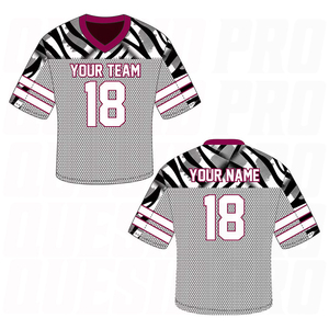 Maillot de football américain personnalisé à motif végétal, col en V, manches courtes, impression par sublimation, respirant, unisexe, adulte, coupe classique, sport - Product Image 3