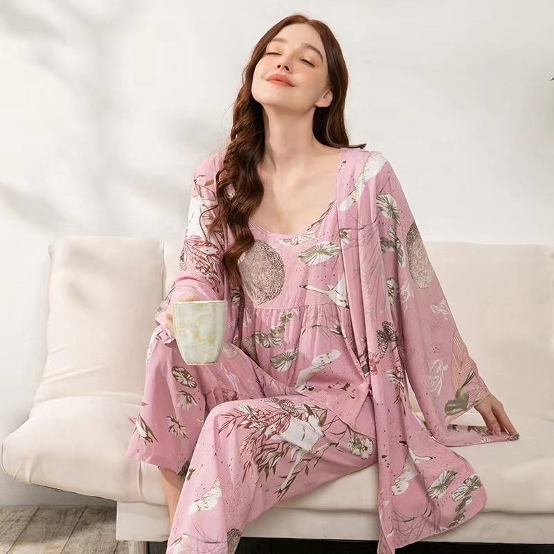 Soft Home Clothes Lounge Wear for Woman Clothing Elegant Robe Femme Pyjamas  Women Sleepwear Piece Viscose Women's Pajamas Set