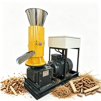Dernier modèle de granulateur de biomasse à pellets de bois 400 kg/h 30 kW avec armoire de commande intégrée et moulin à pellets à matrice plate