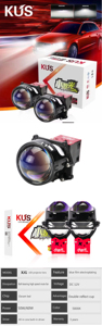 Laser KUS XJG 3.0 pouces Bi Led projecteur Laser phare 8000Lm pièces et accessoires automobiles pour ACURA pour Audi pour <span class=keywords><strong>Land</strong></span> <span class=keywords><strong>Rover</strong></span> - Product Image 6